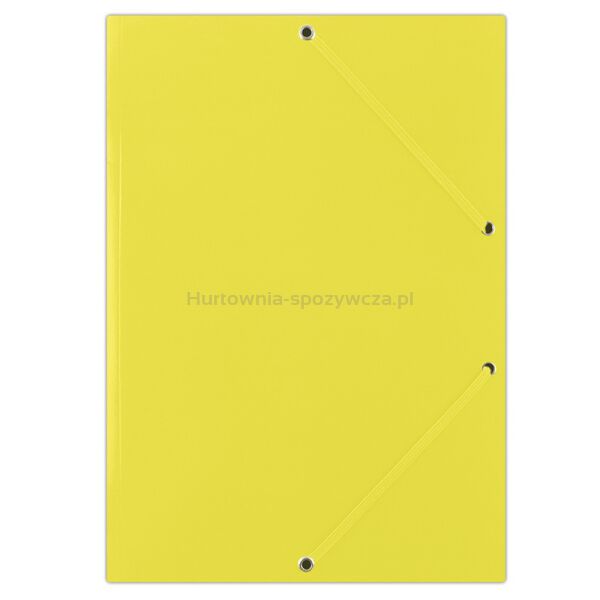 Donau Teczka z gumką karton, A4, 400gsm, 3-skrz., żółta 