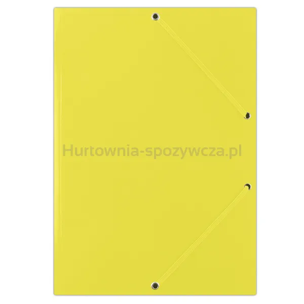 Donau Teczka Z Gumką Karton, A4, 400Gsm, 3-Skrz., Żółta 