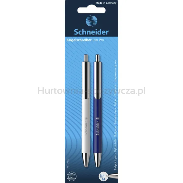 Długopis automatyczny SCHNEIDER Evo Pro, M, 2szt., blister, mix kolorów
