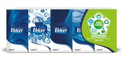 Velvet Chusteczki higieniczne Oryginal, 4-warstwowe, 10x10szt., białe