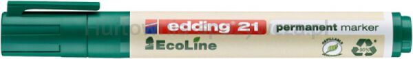 Edding Marker permanentny e-21 ecoLine, 1,5-3 mm, zielony  - 2