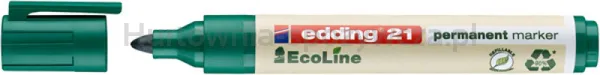 Edding Marker permanentny e-21 ecoLine, 1,5-3 mm, zielony 