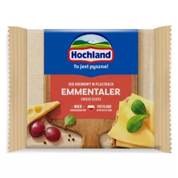 Hochland Emmentaler Ser kremowy topiony w plastrach z Emmentalerem 130g