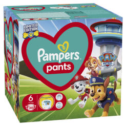 Pampers Pants Limited Edition Paw Patrol Pieluchomajtki Rozmiar 6, 14-19 Kg 60 Szt.