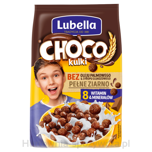 Lubella Mlekołaki Choco Kulki Zbożowe Kulki O Smaku Czekoladowym 500 G