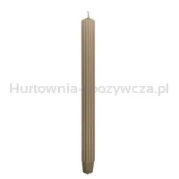 Świeca stołowa długa ryflowana DONAU HOME, 25x300 mm, 4 szt., pieprz - 2