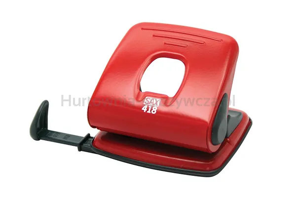 Sax Dziurkacz 418, dziurkuje do 25 kartek, czerwony 
