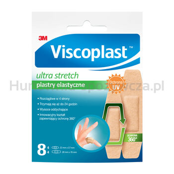 Viscoplast Ultra Stretch, Plastry Elastyczne, 2 Rozmiary, Kopertka/8 Szt.