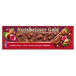 Nussbeisser Czekolada Gold 220G Wholenut  Raisin