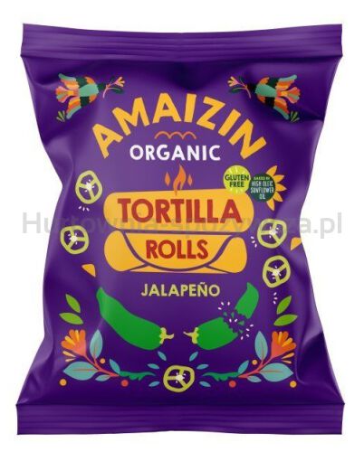 Chipsy Tortilla Kukurydziane O Smaku Jalapeno Bezglutenowe Bio 100 G - Amaizin [BIO]