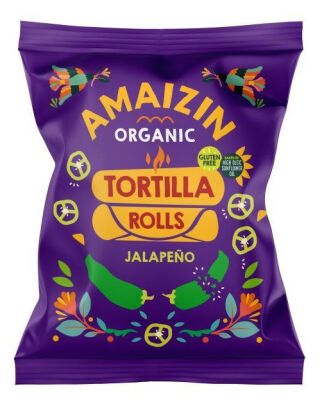 Chipsy Tortilla Kukurydziane O Smaku Jalapeno Bezglutenowe Bio 100 G - Amaizin [BIO]