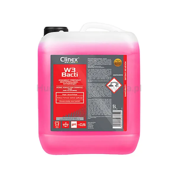 Preparat Clinex W3 Bacti, Dezynfekująco-Czyszczący, 5L