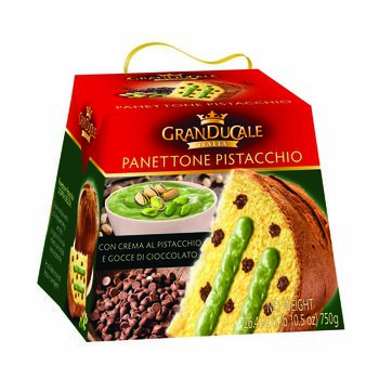 Ciasto Panettone Granducale z kremem pistacjowym i kawałkami czekolady 750g