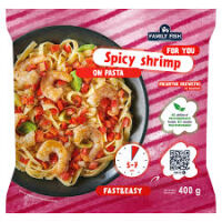 Family Fish Spicy Shrimp Pikantne krewetki na makaronie, 400g