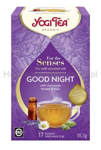 Herbatka Dla Zmysłów Na Dobranoc Z Olejkiem Lawendowym (For The Senses Good Night) Bio (17 X 2,1 G) 35,7 G - Yogi Tea [BIO]