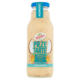 Hortex Premium Smoothie Ananas, Banan, Jabłko, Kokos, Cytryna Z Dodatkiem Nasion Chia Butelka Szklana 300Ml