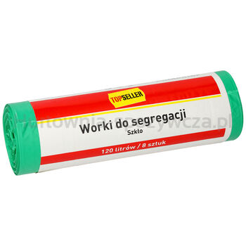 Topseller Worki Do Segregacji 120L Zielone 8Szt.