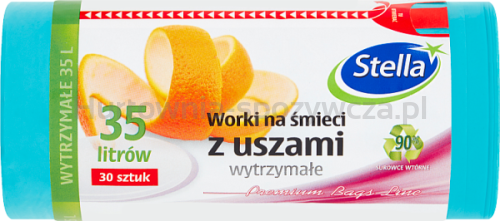 Stella Worki Na Śmieci Z Uszami Wytrzymałe 35L 30Szt.