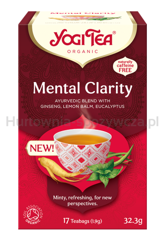 Herbatka Ajurwedyjska Jasność Umysłu (Mental Clarity) Bio (17 X 1,9 G) 32,3 G - Yogi Tea [BIO]