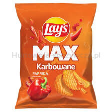 Lay's Max Karbowane Chipsy o smaku paprykowym 40g