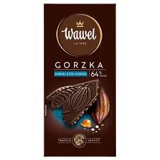 Wawel Czekolada Gorzka 70% Cocoa Z Karmelem I Solą Morską 100G