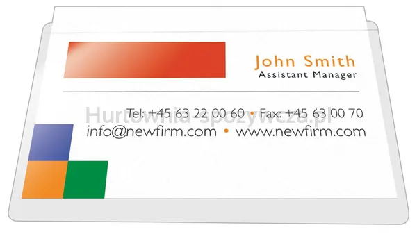 Kieszeń Samoprzylepna Q-Connect, Na Wizytówki, Rozc. Na Dł. Boku, 60X95Mm, 10Szt.