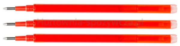 Wkład Do Długopisu Wymazywalnego Q-Connect, 1,0Mm, 3Szt., Zawieszka, Czerwony