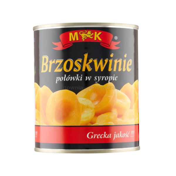 Mk Brzoskwinie Połówki W Lekkim Syropie 820G