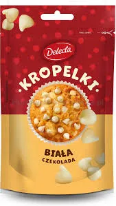 Delecta Kropelki biała czekolada 80g