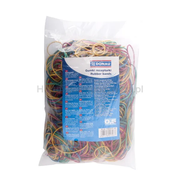 Donau Gumki Recepturki 500G, Mix Kolorów 
