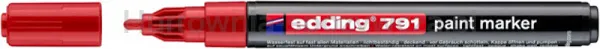 Marker olejowy e-791 EDDING, 1-2mm, czerwony