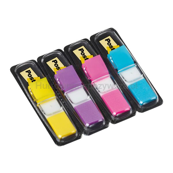 Post-It Zakładki indeksujące (683-4AB), PP, 11,9x43,1mm, 4x35 kart., mix kolorów neonowy  - 2