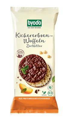 Wafle Z Ciecierzycy Z Ciemną Czekoladą Bezglutenowe Bio 65 G - Byodo [BIO]