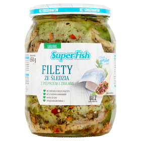 Superfish Filety Ze Śledzia Z Pieprzem I Ziołami 650G