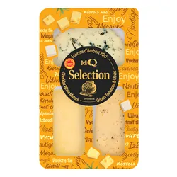 DeliQ SELECTION Cheddar Mature/ Fourme d'Ambert AOP/ Gouda Pomidory/Oliwki 200g