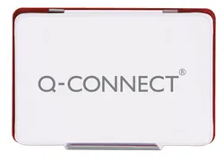 Poduszka Do Stempli Q-Connect, Z Tuszem, 110X70Mm, Metalowa, Czerwona