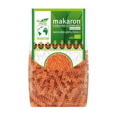 Makaron Proteinowy (Z Soczewicy Czerwonej) Świderki Bio 250 G - Bio Planet [BIO]