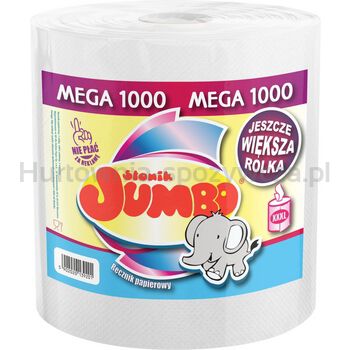 SŁONIK JUMBO Ręcznik papierowy mega 1000 1 rolka 2-warstwowy