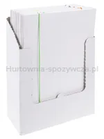 Office Products Teczka z gumką, karton, A4, 300gsm, 3-skrz., gumka mix kolorów, biała  - 2