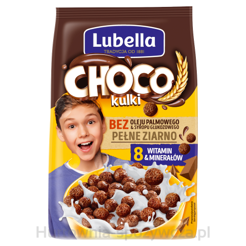 Lubella Mlekołaki Choco Kulki Zbożowe Kulki O Smaku Czekoladowym 250 G