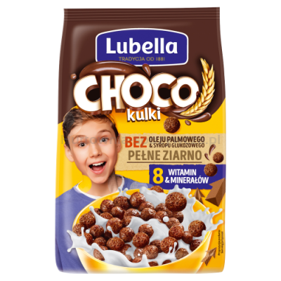 Lubella Mlekołaki Choco Kulki Zbożowe O Smaku Czekoladowym 250 G