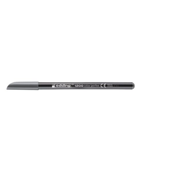 Pisak z cienką końcówką e-1200 EDDING, 1 mm, srebrnoszary