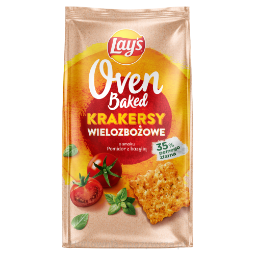 Lay’S Oven Baked Krakersy Wielozbożowe Pomidor Z Bazylią 80G