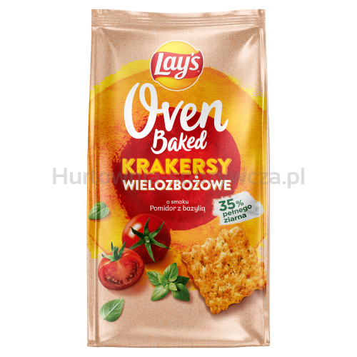 Lays Oven Baked Krakersy Wielozbożowe Pomidor Z Bazylią 80G