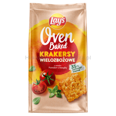 Lay's Oven Baked Krakersy Wielozbożowe Pomidor Z Bazylią 80G