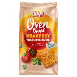 Lay's Oven Baked Krakersy Wielozbożowe Pomidor Z Bazylią 80G