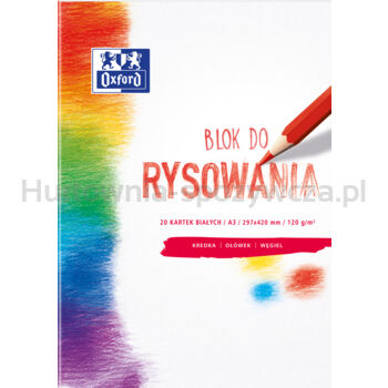 Blok do rysowania A3 20 kartek, biały, Oxford