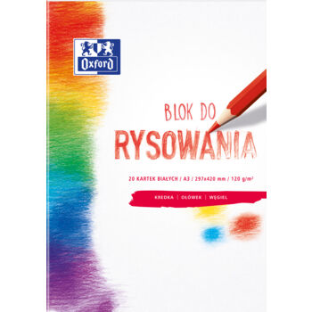 Blok do rysowania A3 20 kartek, biały, Oxford