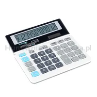 Donau Kalkulator biurowy TECH, 12-cyfr. wyświetlacz, wym. 155x152x28 mm, biały  - 3