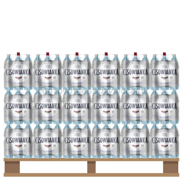 Naturalna woda mineralna Cisowianka lekko gazowana 1,5l kaucja Paleta (w tym +0,50 zł/szt. zwrotnej kaucji)